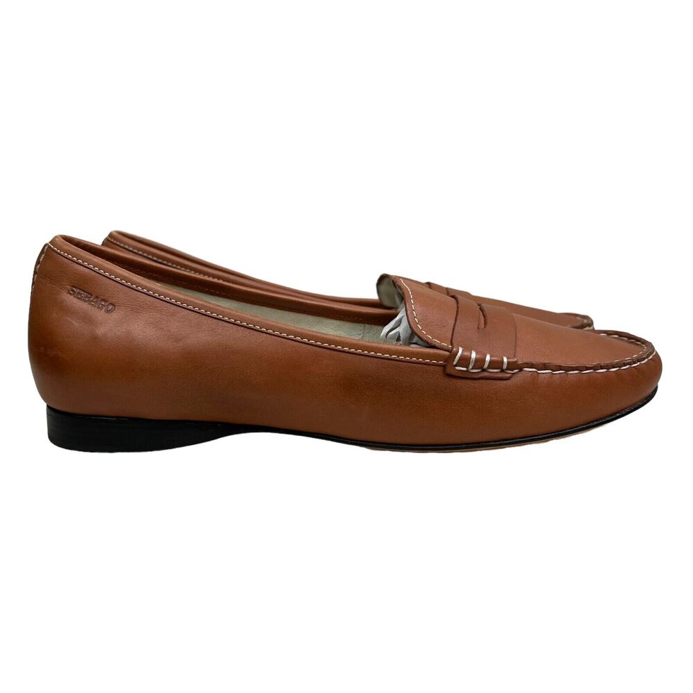 Sebago Women's Tan Leather Penny Loafers